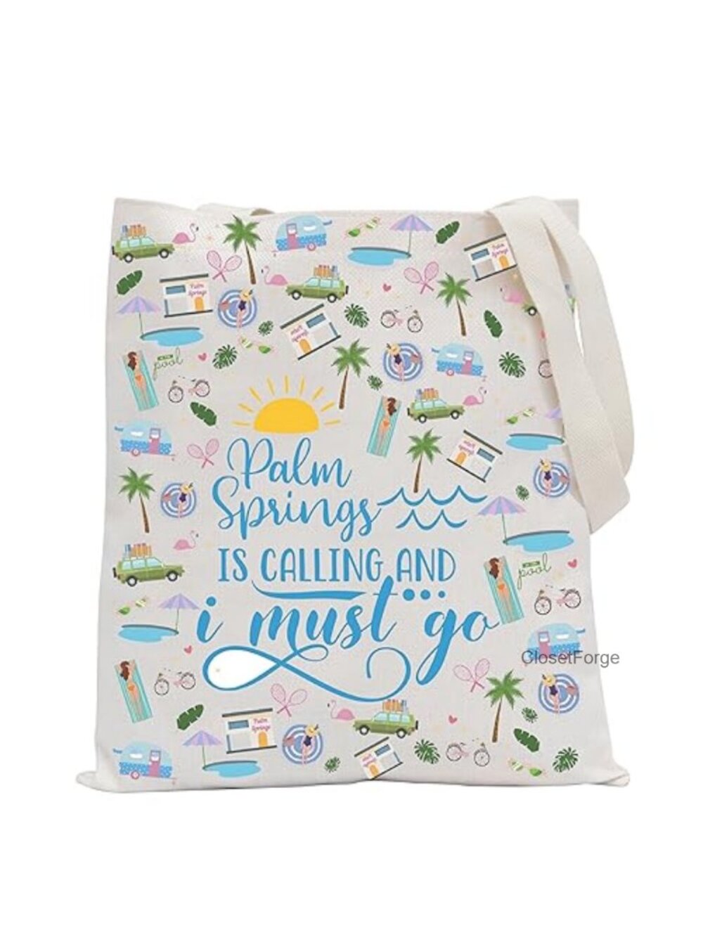Canvas Tote Bag Weekend Travel Gift Beach Book Bag